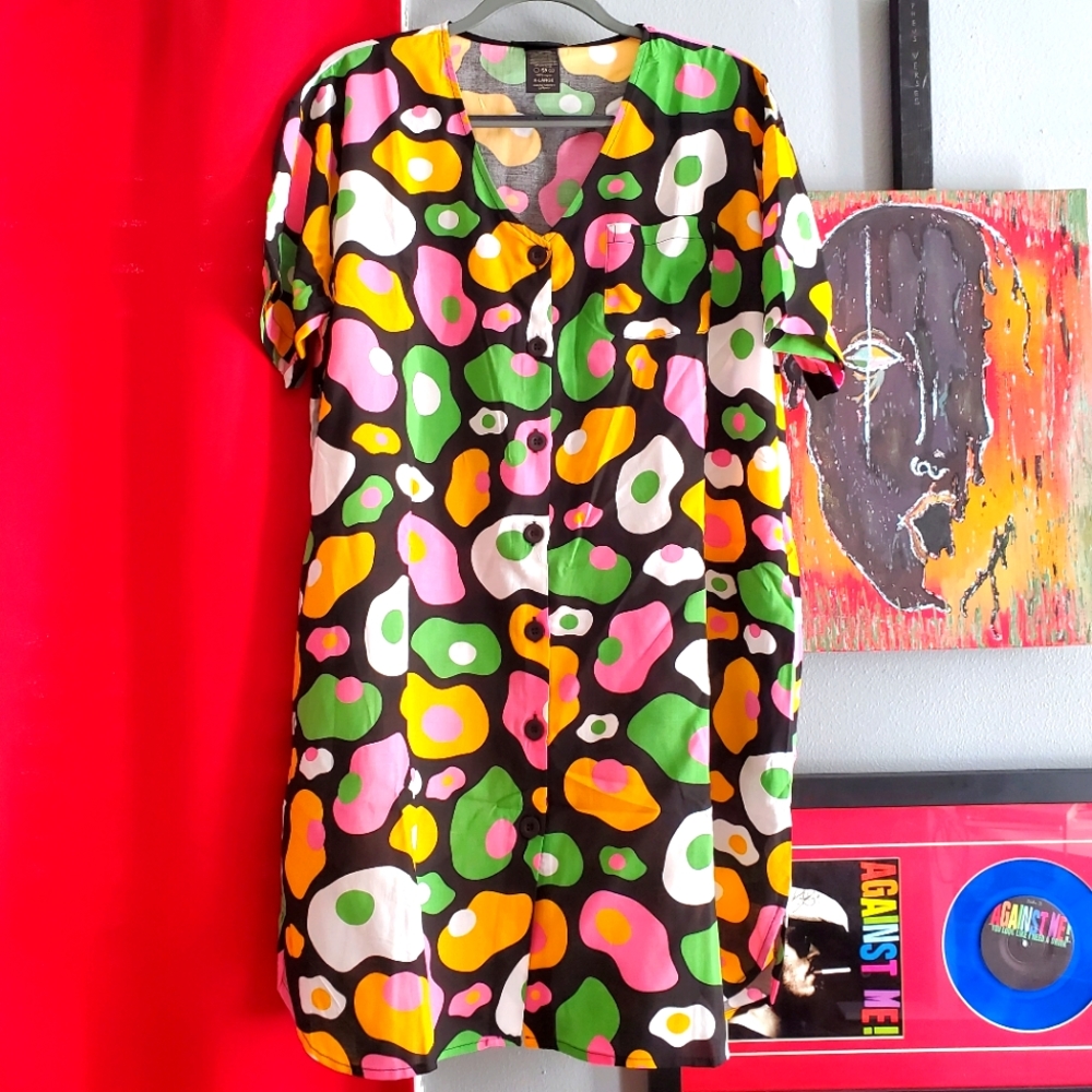 Nooworks XL Andie dress in Egg print